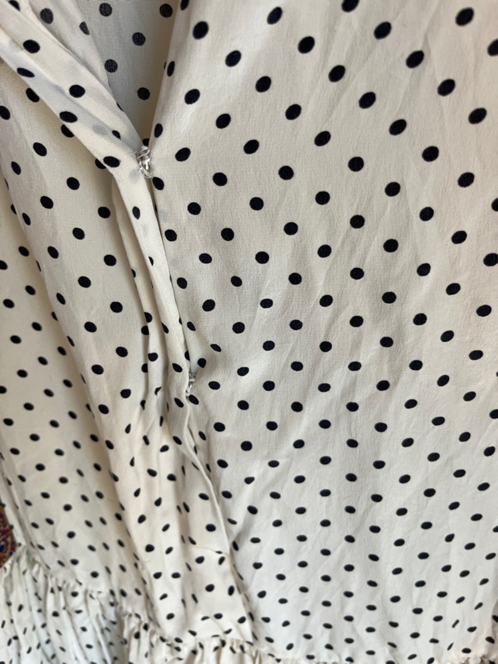 Sandro 100% Silk Mixed Print Polka Dot Paisley Drop Waist Dress - Size 2 / Small - Picture 11 of 11